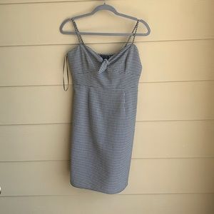 Black and White Plaid Mini Dress